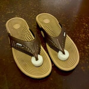 Sport Flip-Flops Size 11.5 Brown